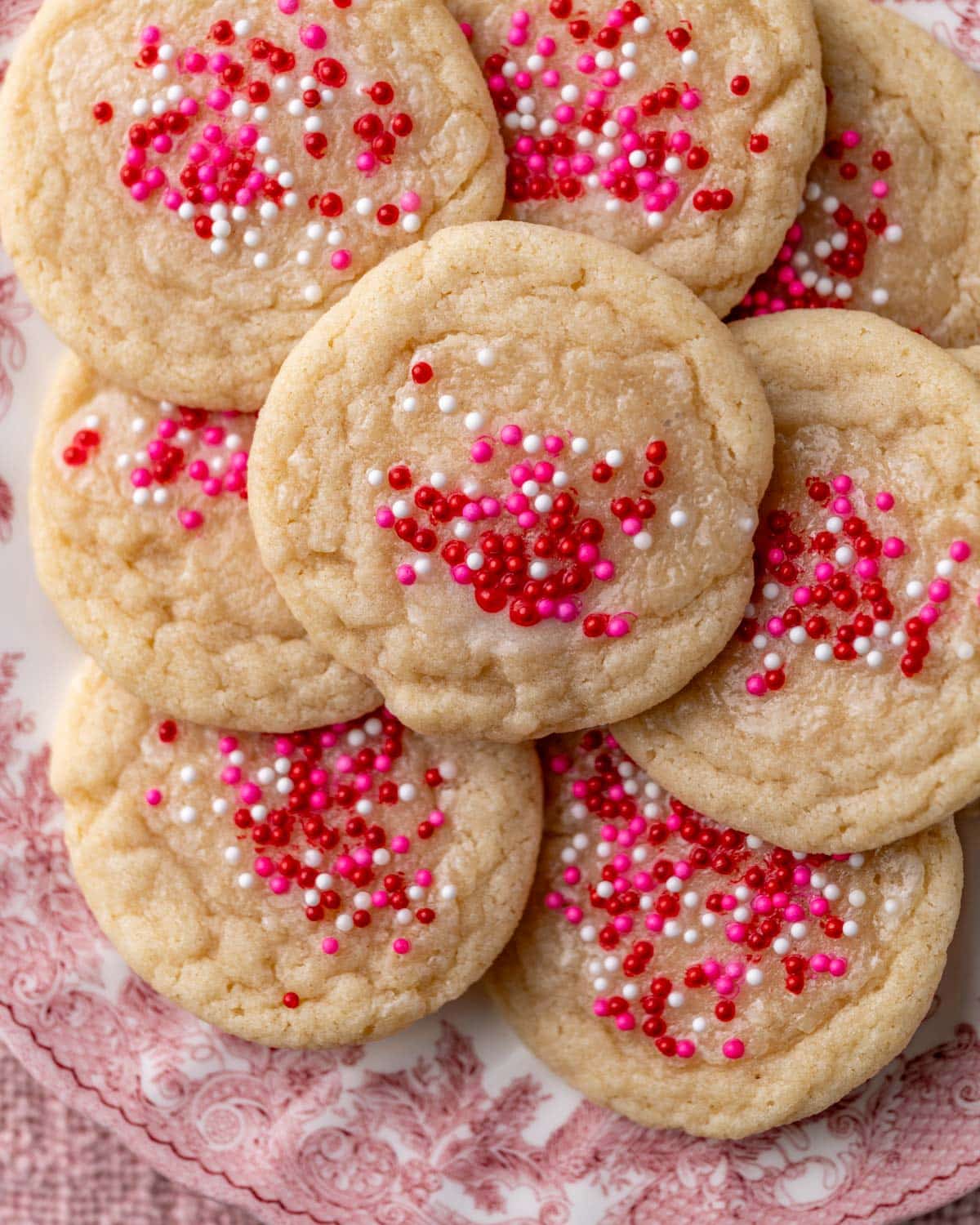 pillsbury sugar cookies with sprinkles on a plate