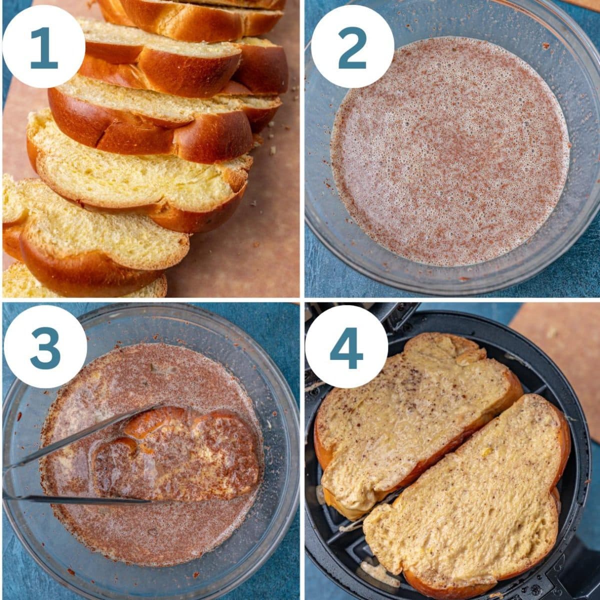 make french toast waffles in 4 steps