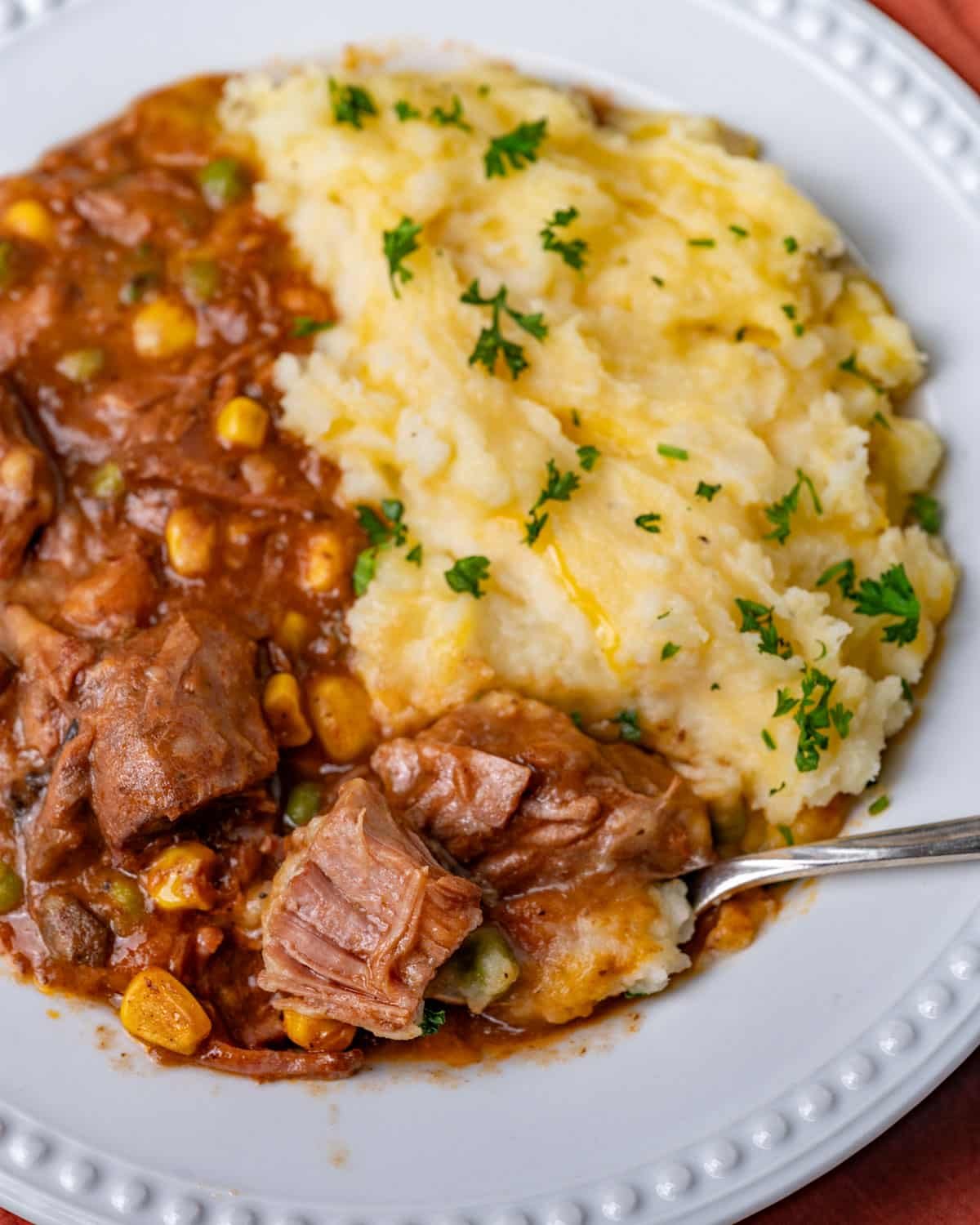 slow cooker roast beef shepherds pie