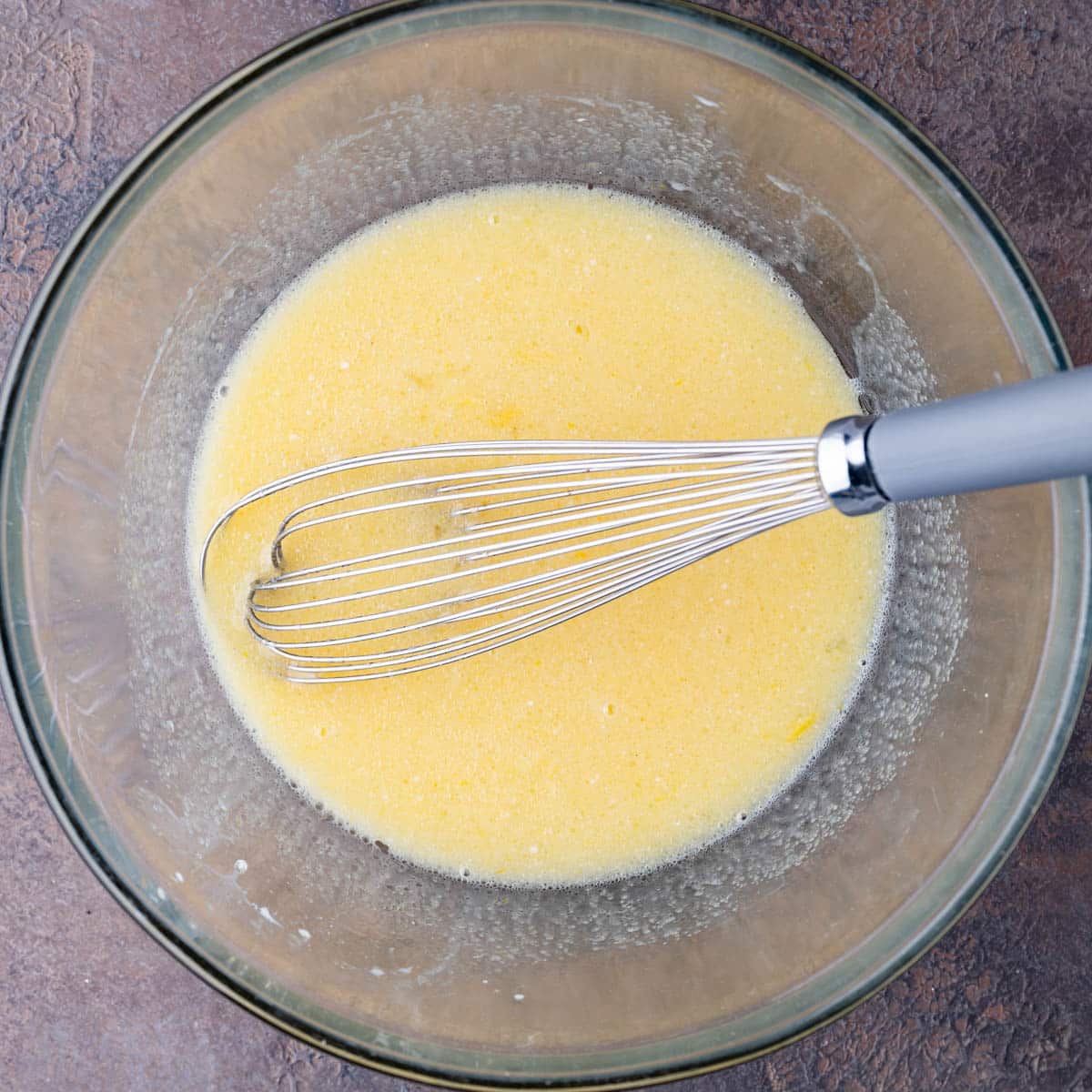 wet ingredients for muffins in a bowl