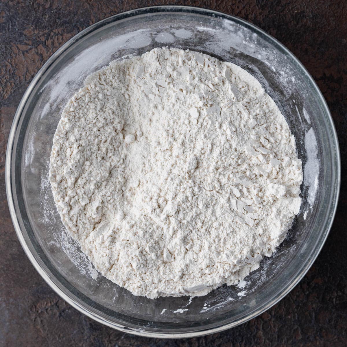 dry ingredients for muffins in a bowl