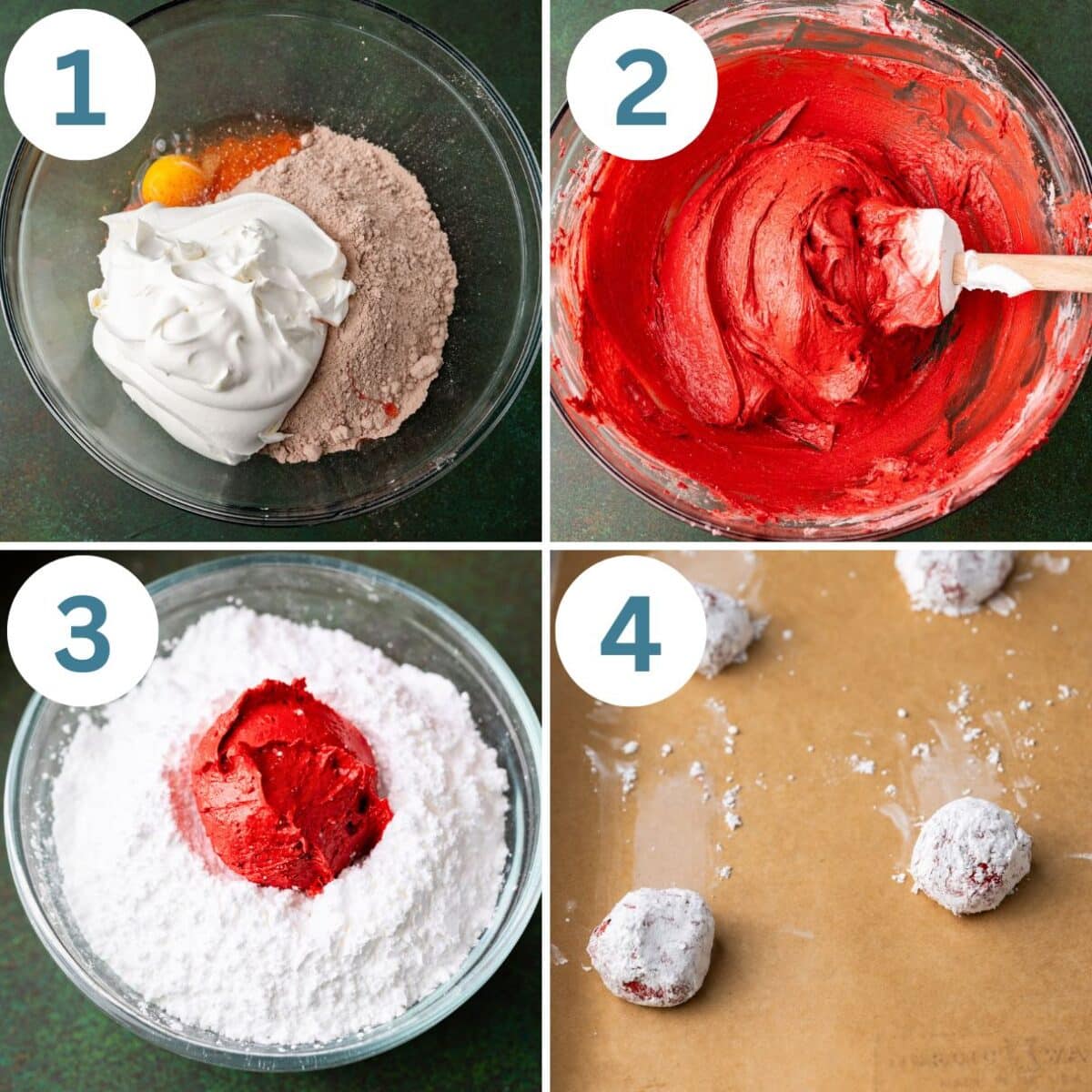 collage of how to make cool whip cookies