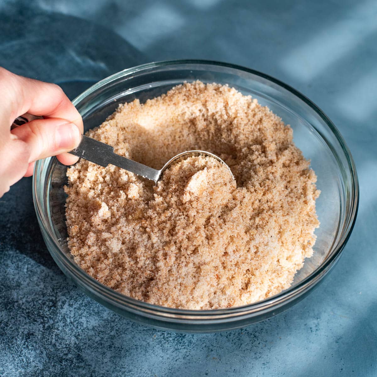 brown sugar spice mixture for ham in a glass bowl