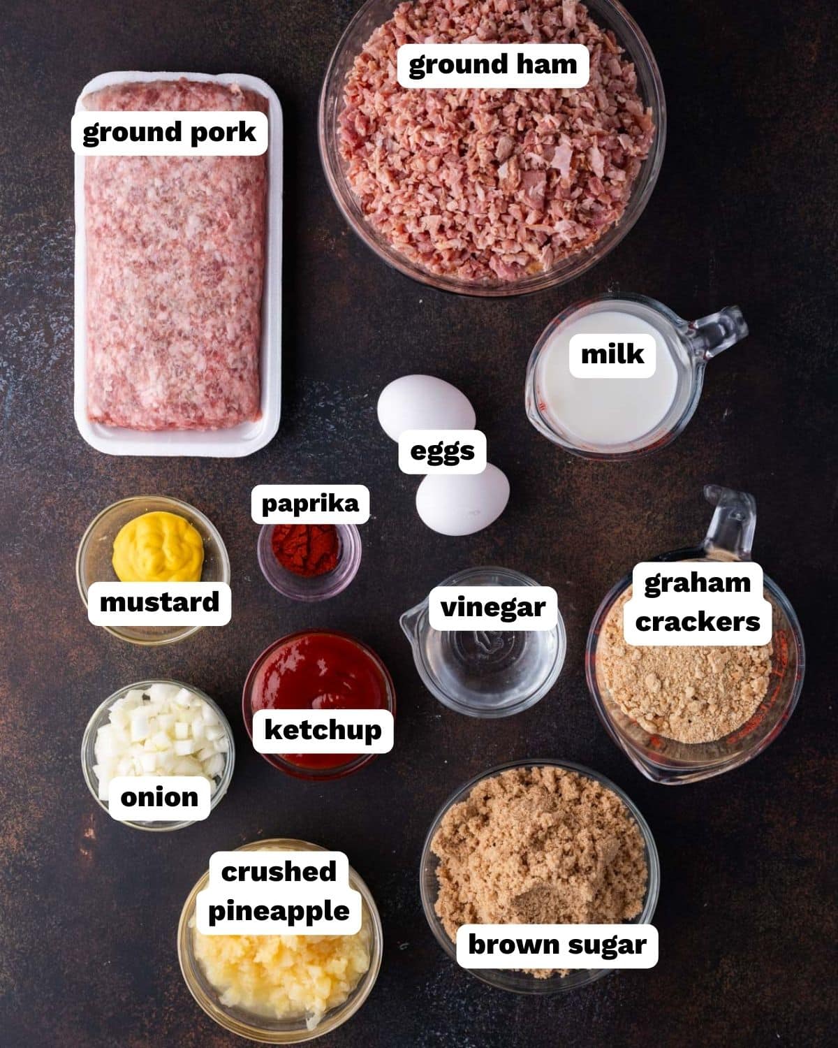ingredients for ham loaf