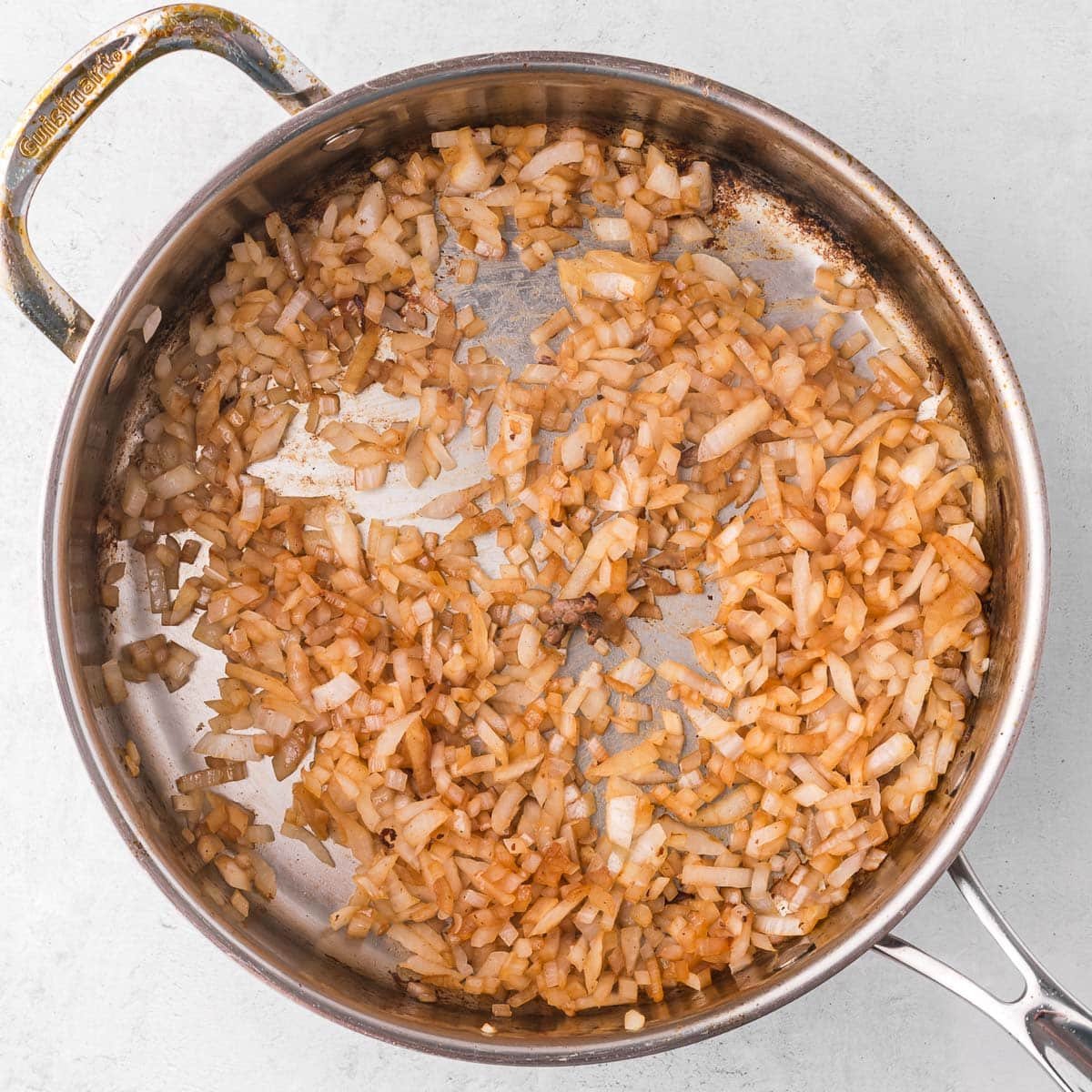 onions and garlic in a skillet