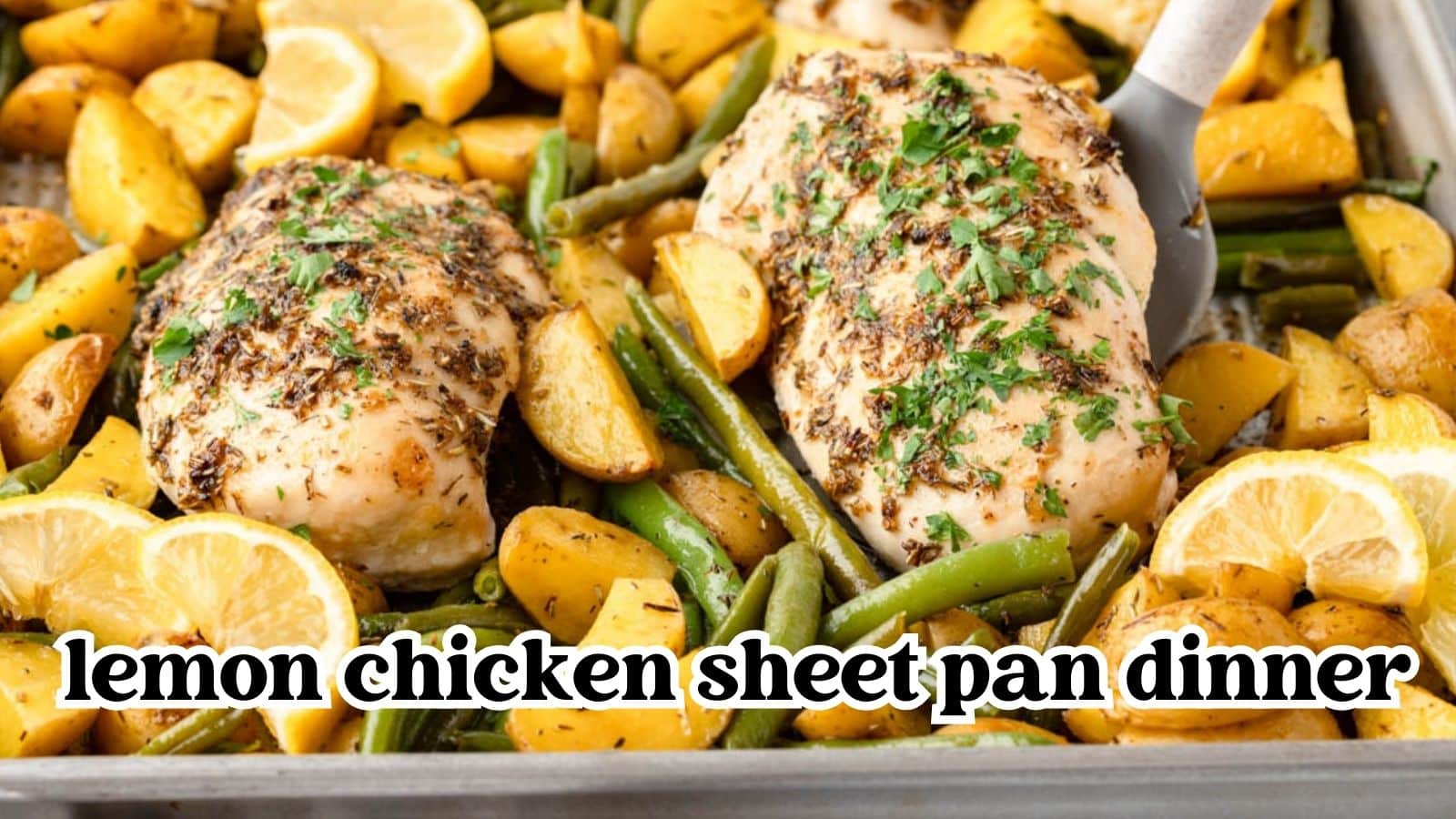 Lemon Chicken Sheet Pan Dinner Recipe | Tastes of Lizzy T