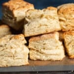 amish buttermilk biscuits sitting on a pan