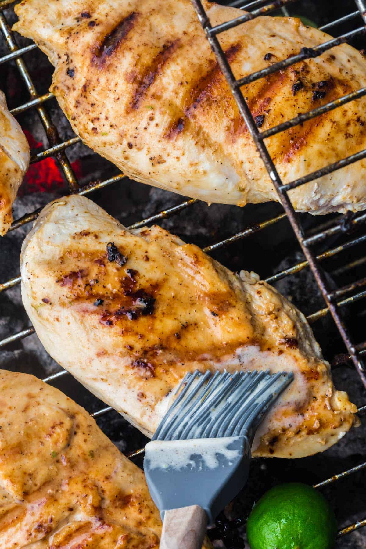 chicken on a grill