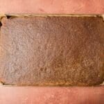 gingerbread cake baked in a sheet pan