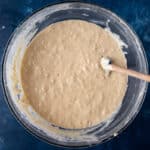 waffle batter in a bowl