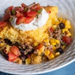 tamale pie in a bowl