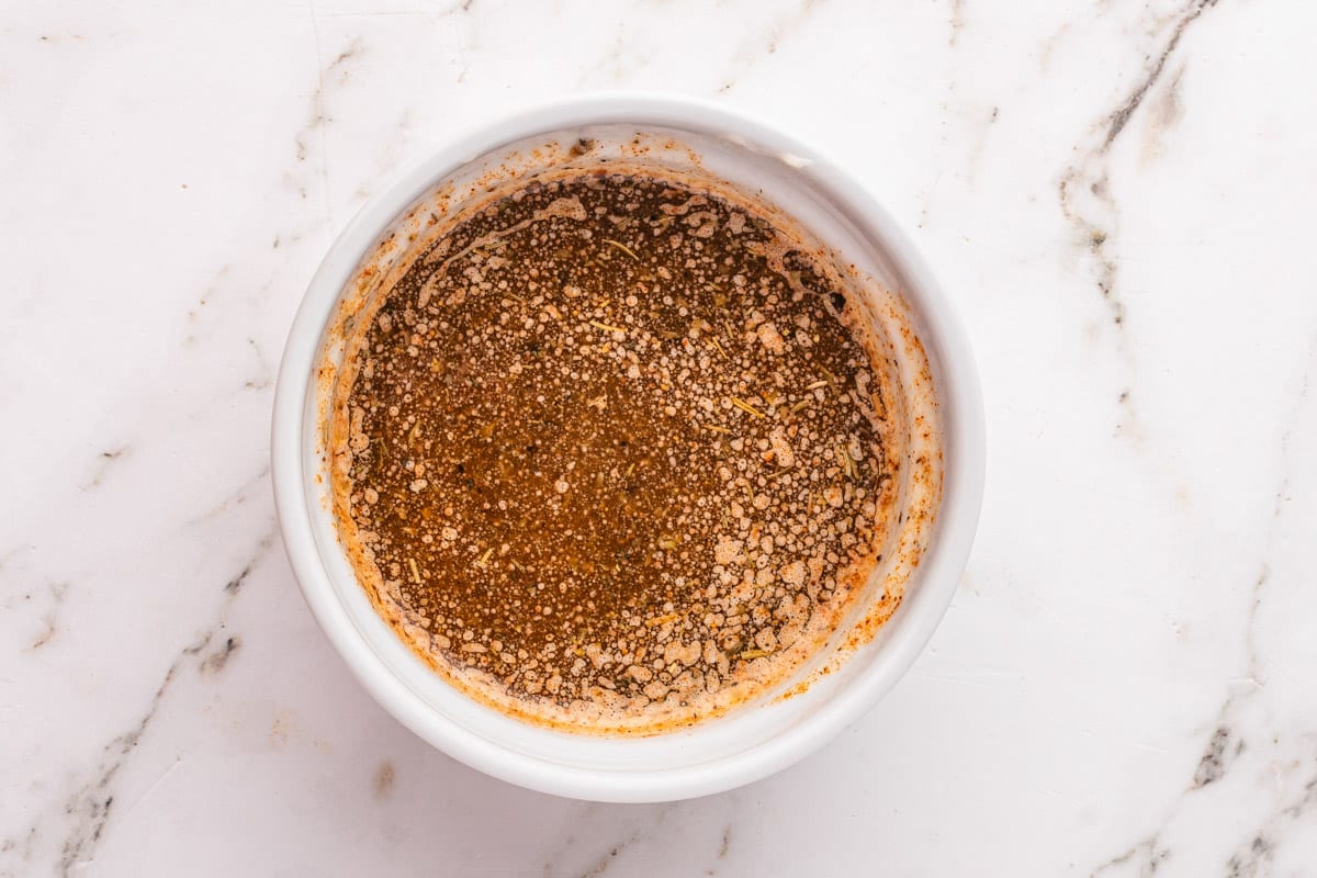 butter marinade for tilapia in a bowl