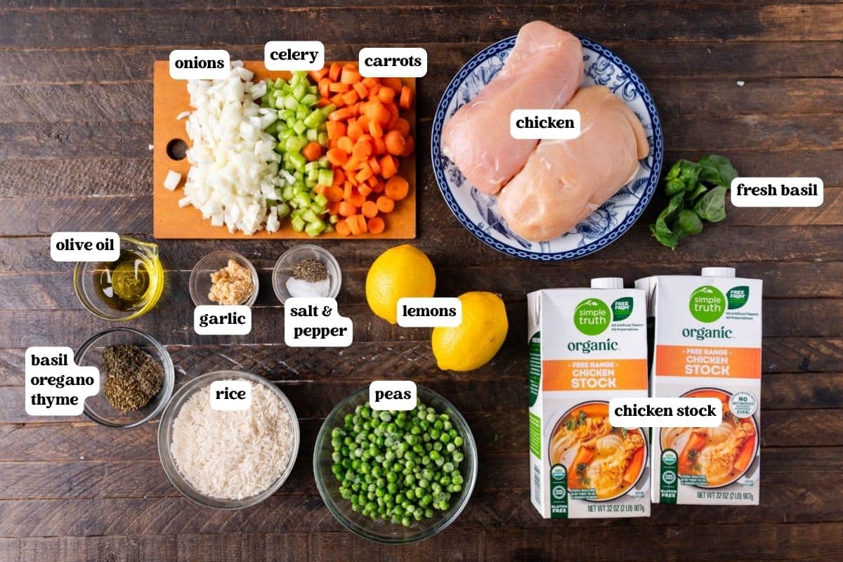 lemon chicken rice soup ingredients