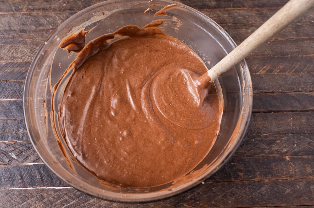 cake batter in a bowl