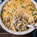 a spoon in a yumasetti casserole dish