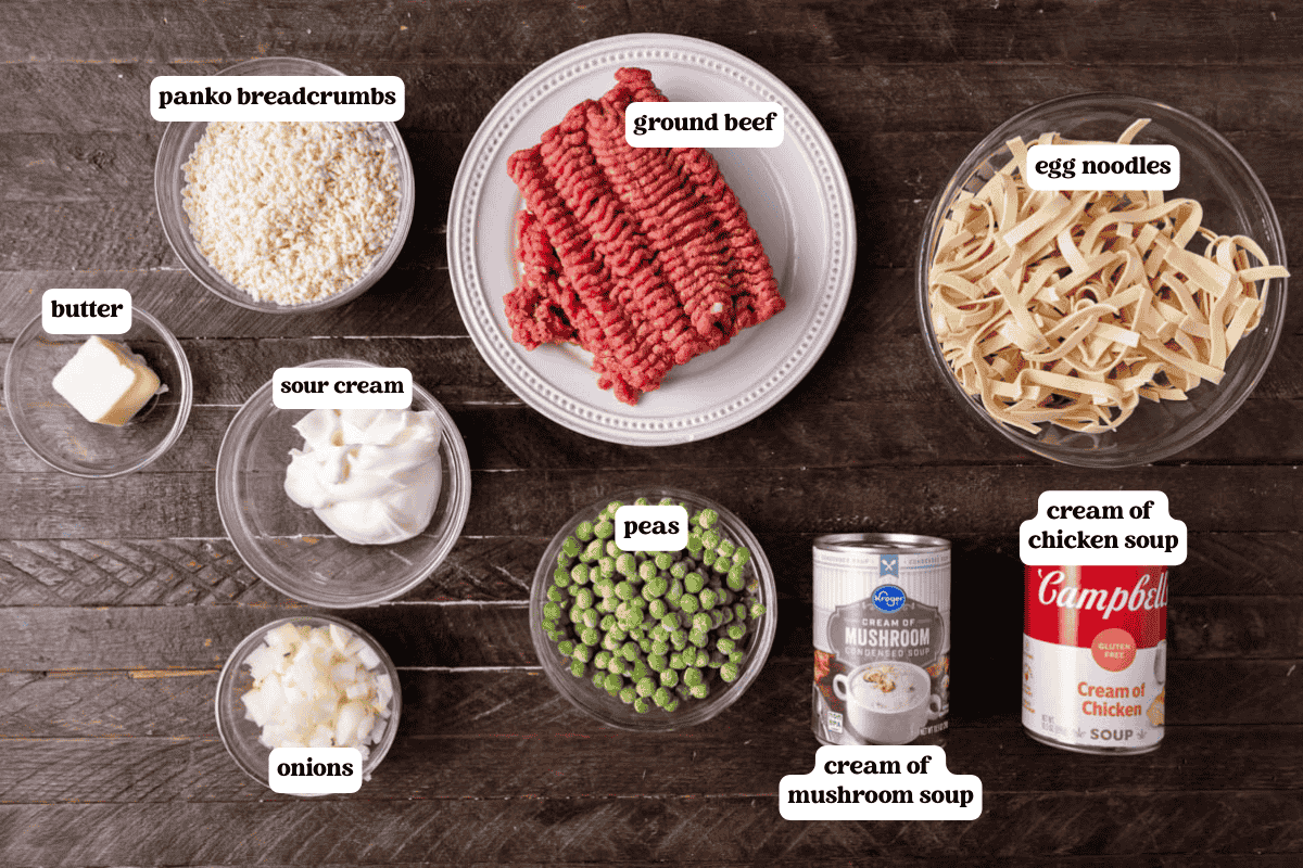 ingredients in amish yumasetti on a table