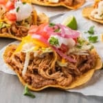 a tostada on a plate