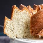 a slice of poppy seed cake
