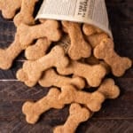 dog bone shaped treats on a table