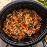 chicken fajitas in a slow cooker