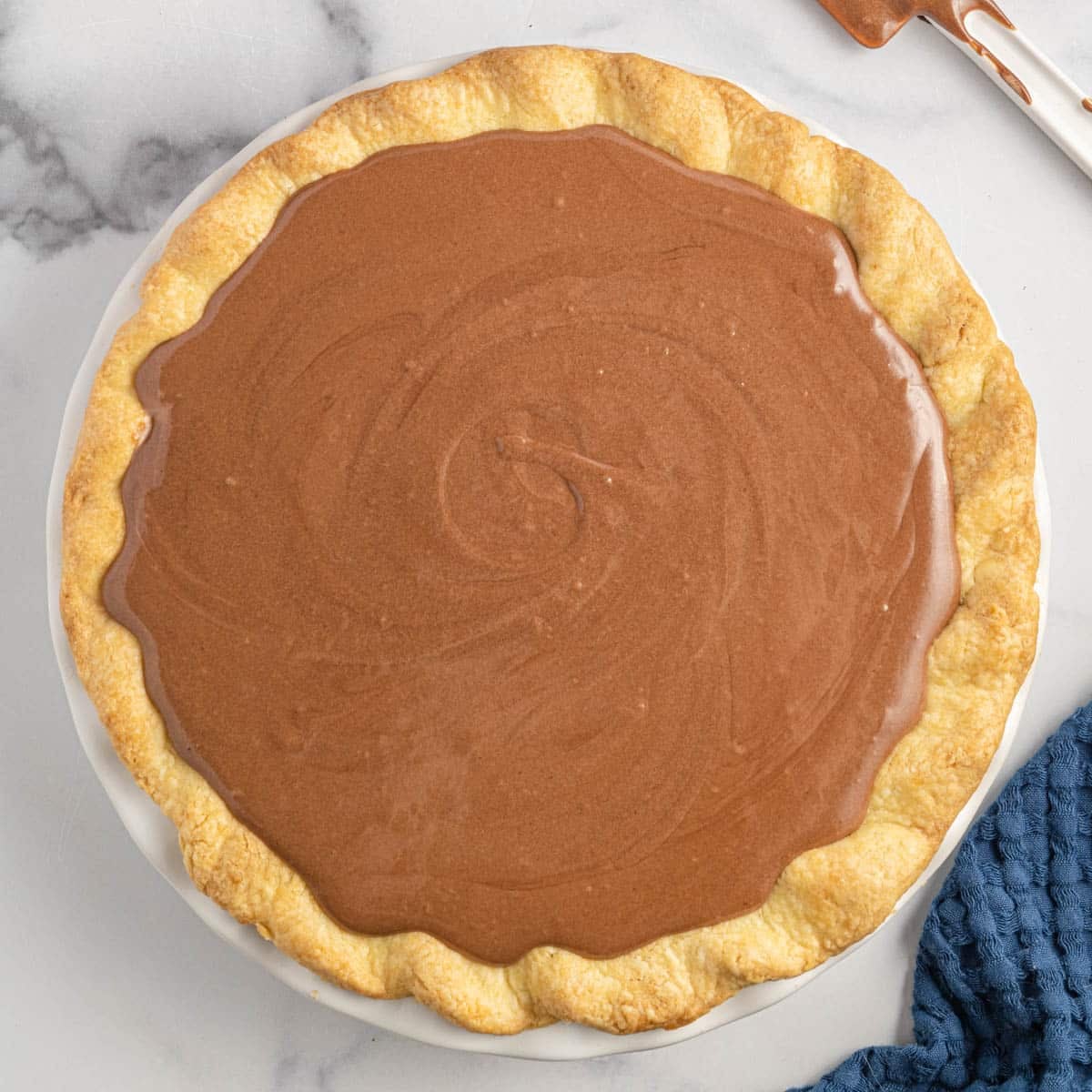 french silk pie on a table