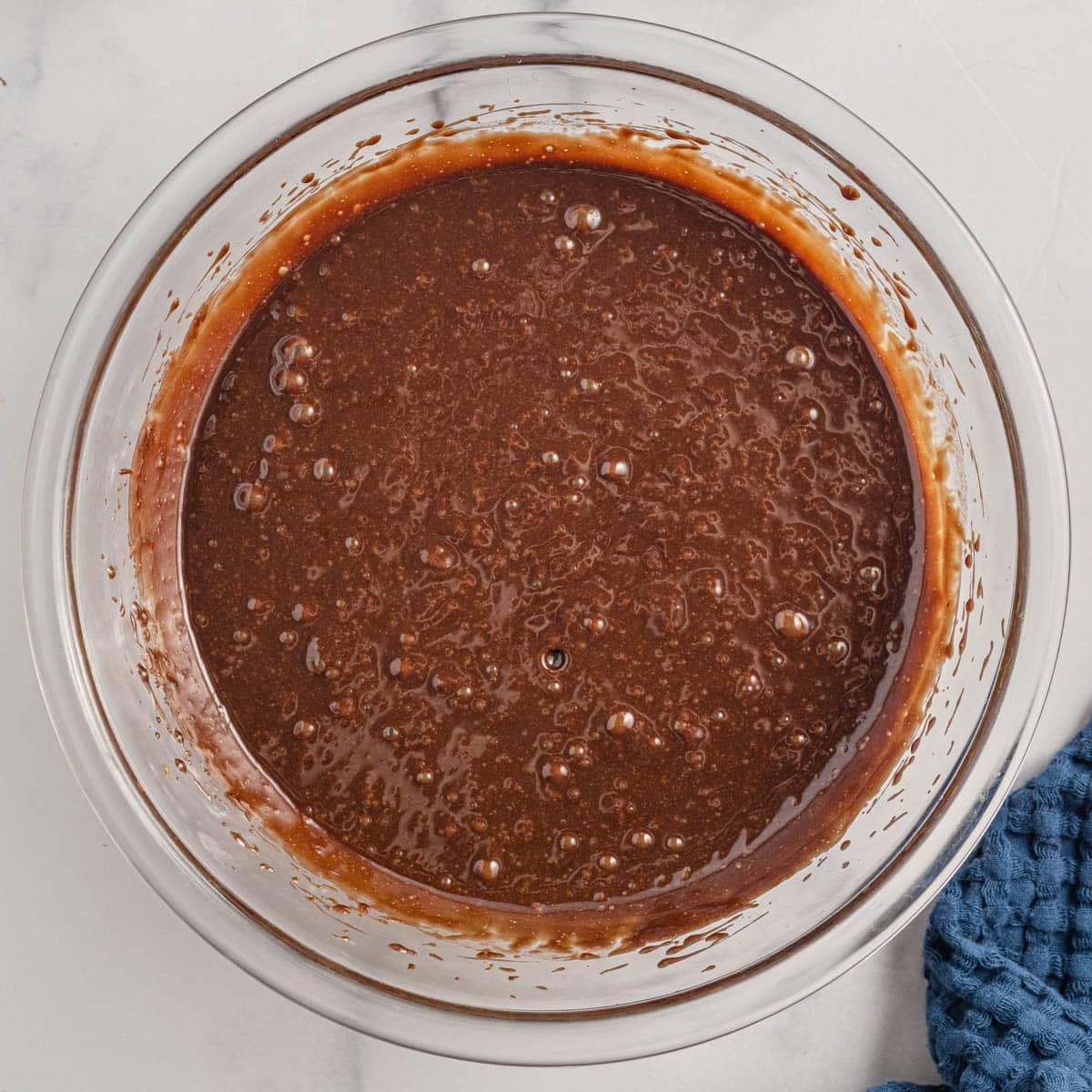 chocolate pie filling in a bowl