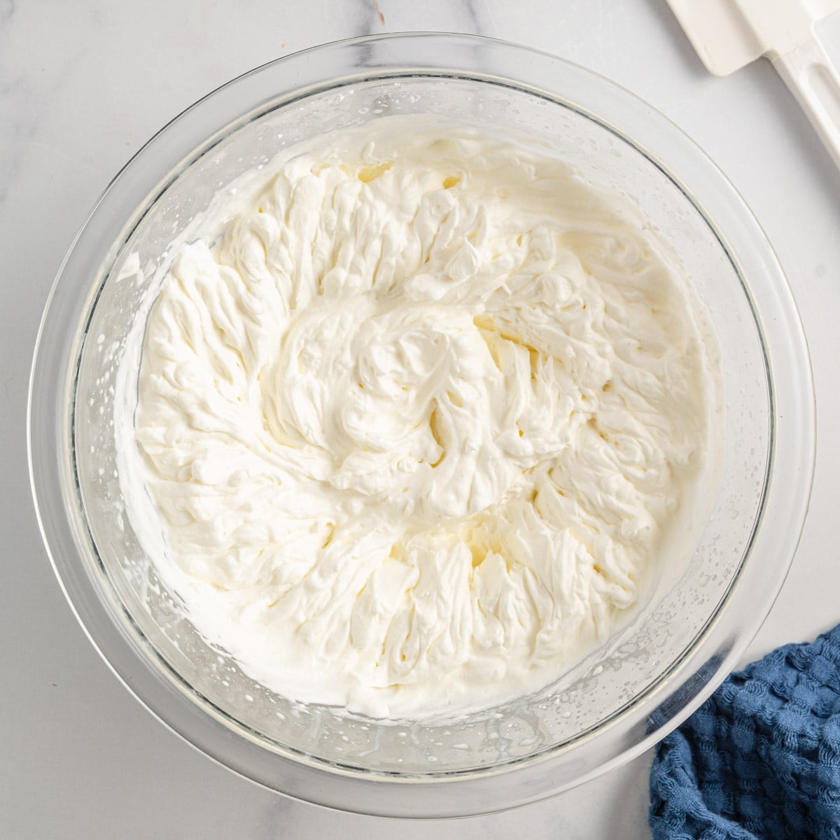 whipped cream in a bowl