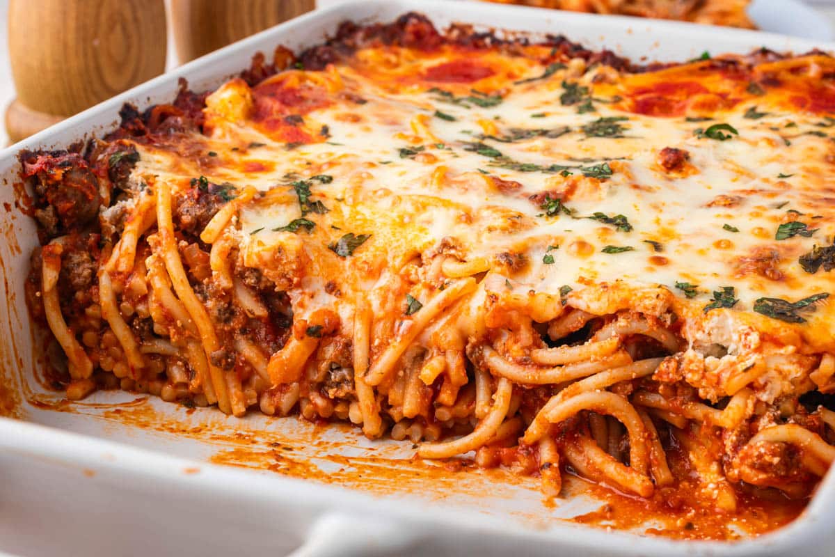 million dollar spaghetti in a casserole