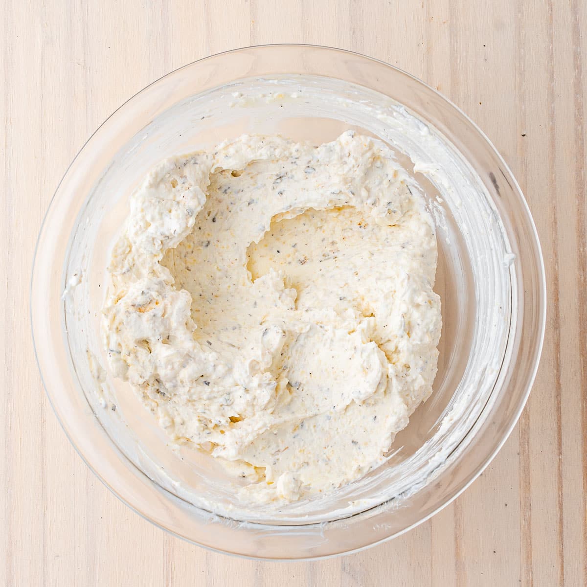 cream cheese mixture in a bowl