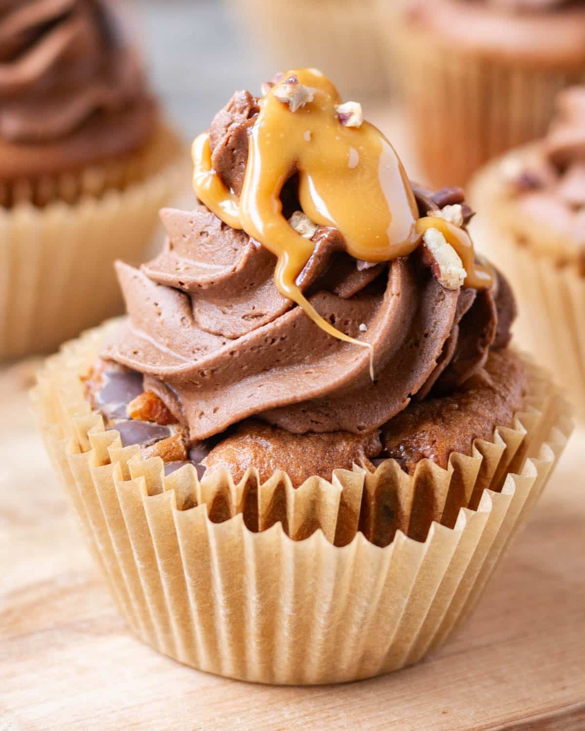 a turtle cupcake sitting on a table
