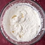whipped frosting in a bowl