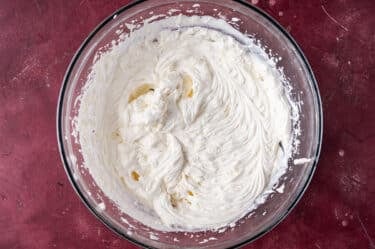 whipped frosting in a bowl