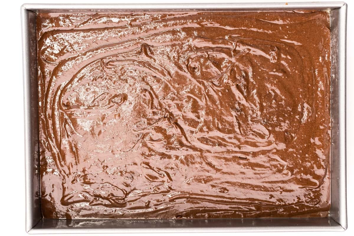 unbaked cake on a table