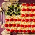 closeup of american flag dip