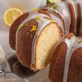 7up cake on a spatula