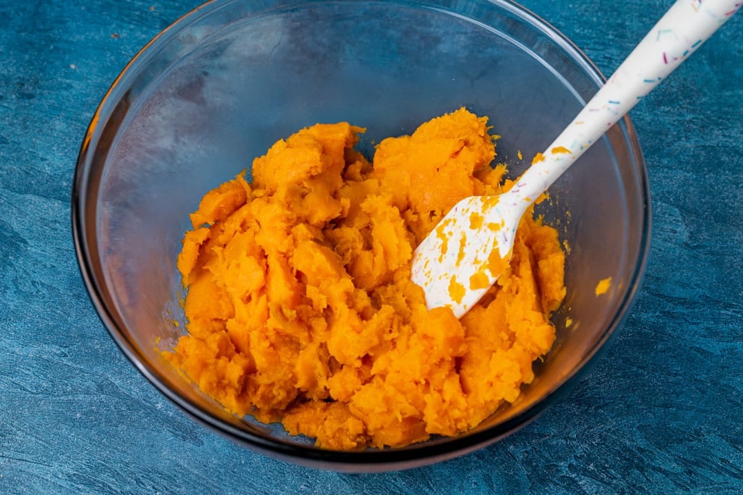 mashed sweet potatoes in a bowl