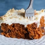 a piece of tomato soup cake on a plate