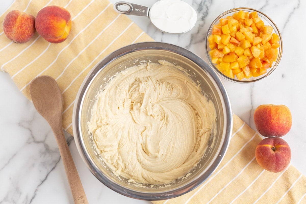 pound cake batter in a bowl