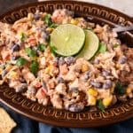 southwest chicken salad in a bowl