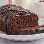inside a chocolate olive oil cake
