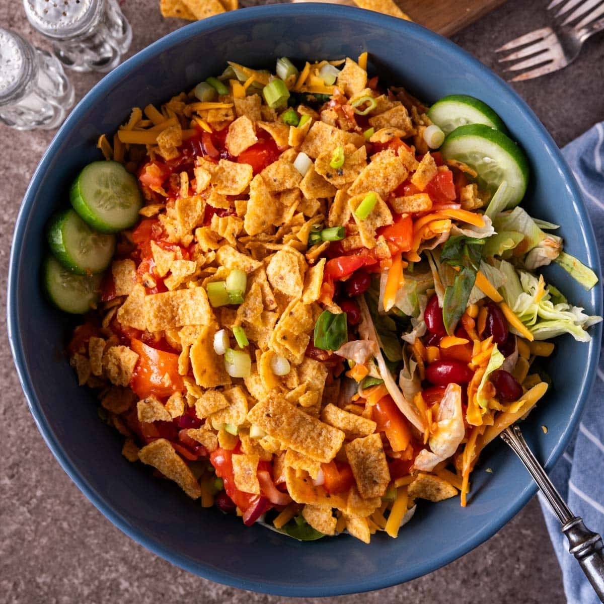 taco salad with doritos and catalina dressing and sour cream Frito Recipe (15 minute prep no meat) 颜色:Other color from chart atf-kg-11.15.24 doritos salad recipe Red Corset Fishtail Full