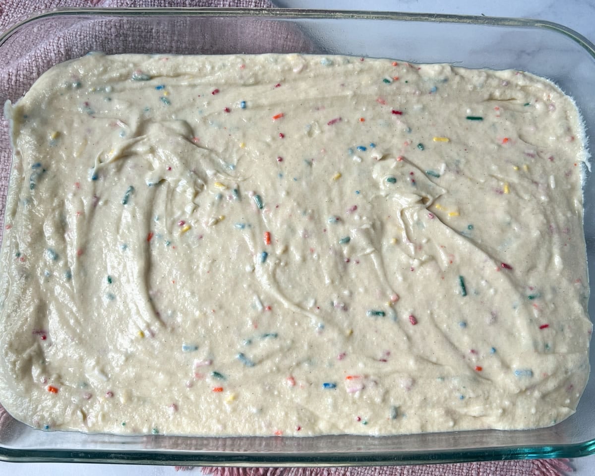 unbaked 9x13 funfetti cake