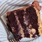 a piece of german chocolate cake on a plate