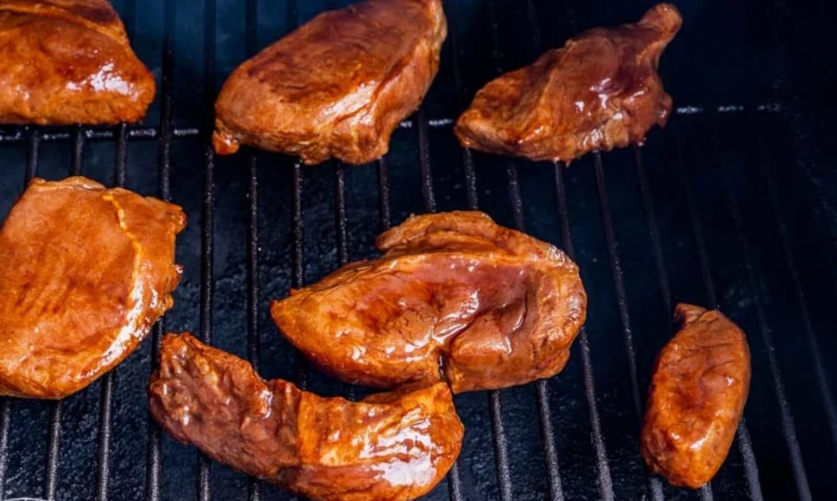 pork ribs on a grill