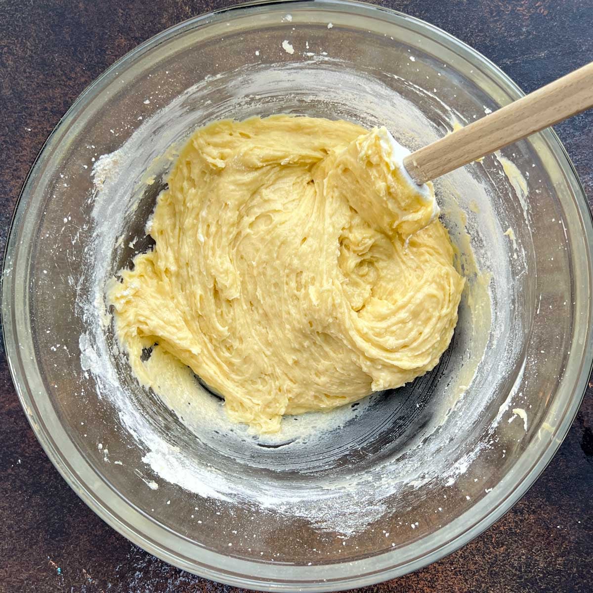 cake batter in a bowl