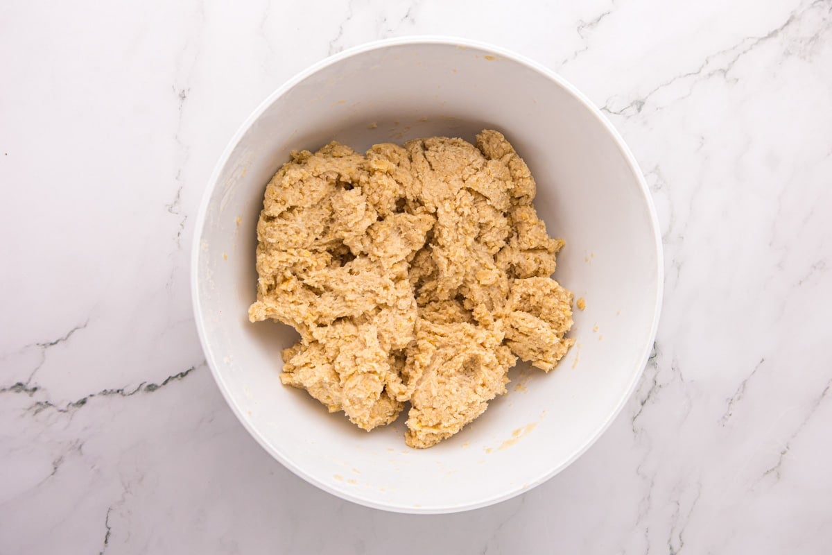 sour cream donut batter in a bowl