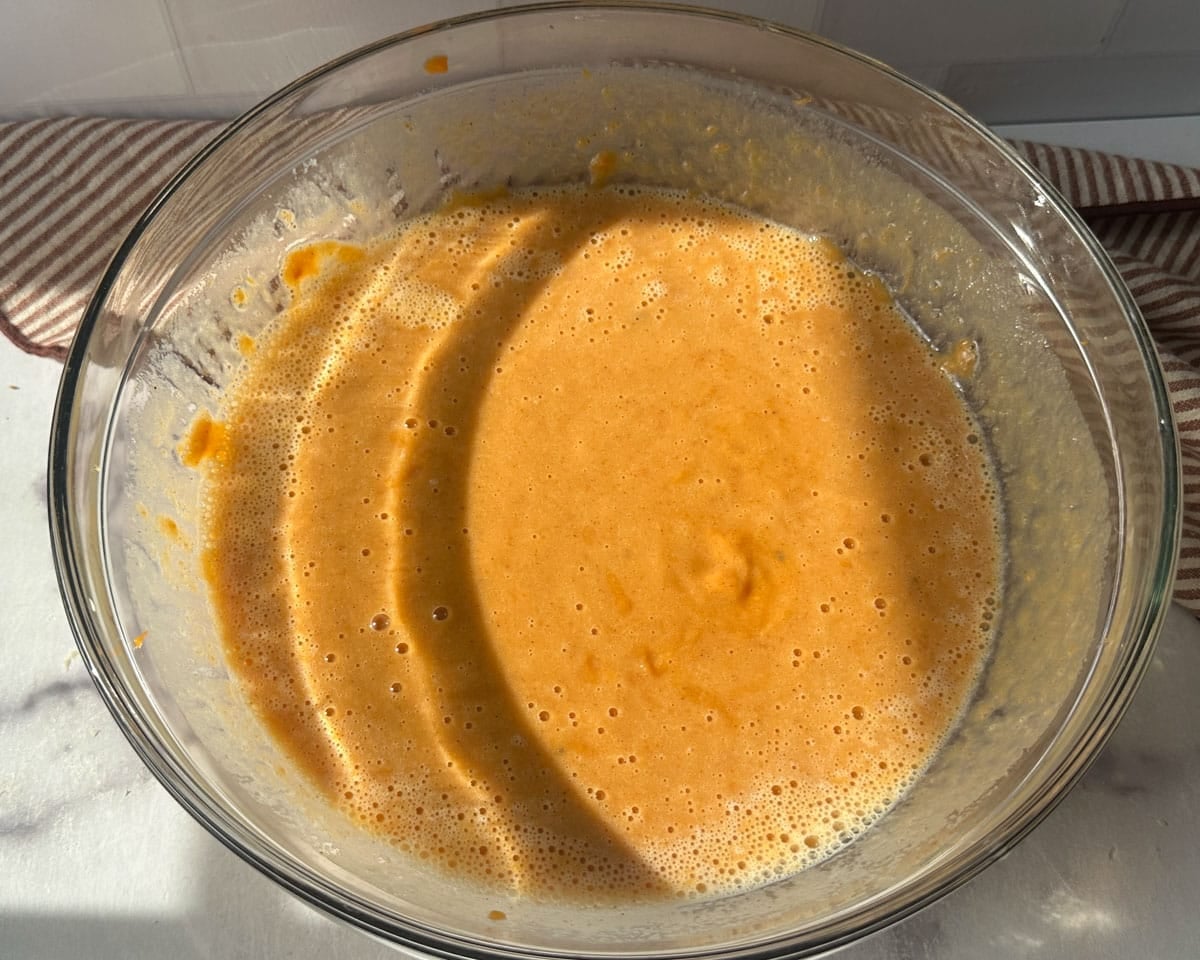 sweet potato filling for pie in a bowl